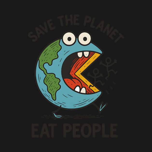 Earth’s Had Enough - Save The Planet. Eat People. by Designed By Marty