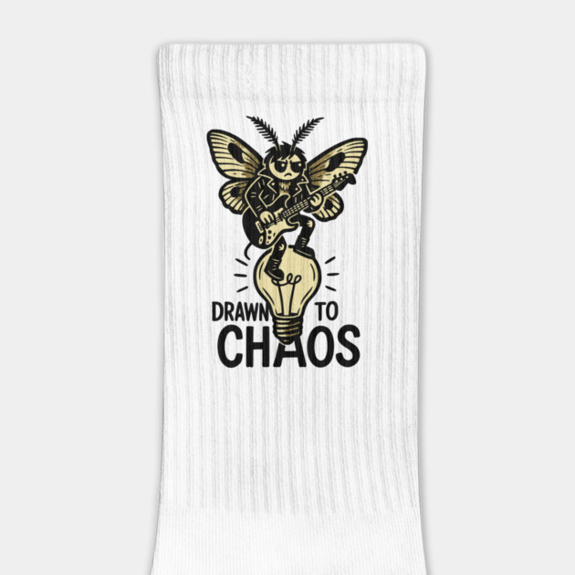 Drawn To Chaos: The Punk Rock Moth Who Shreds by Designed By Marty