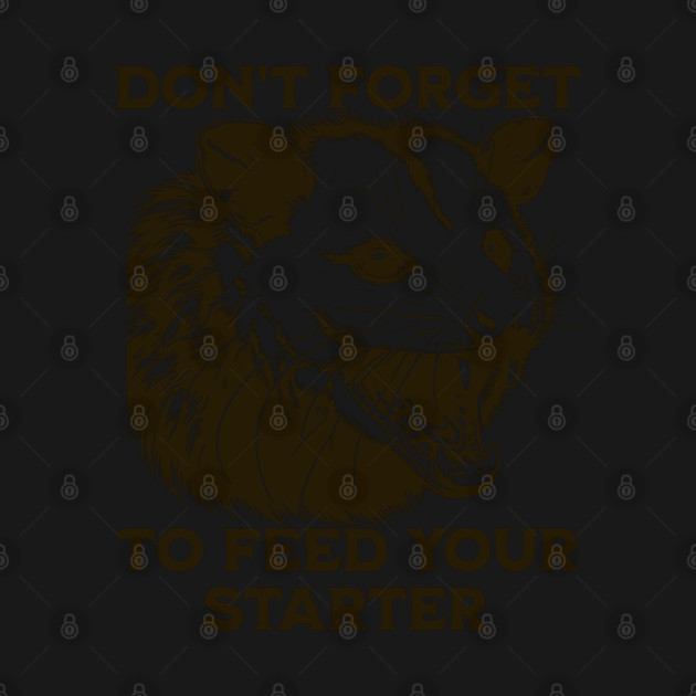 Funny Hissing Possum Sourdough Starter Bread Maker design by Luxinda