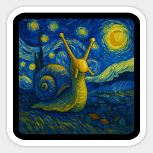 Escar-Gogh, Van Gogh's Starry Night Snail version Magnet