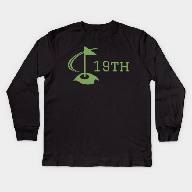 19th Hole Kids Long Sleeve T-Shirt by DonWillisJrArt