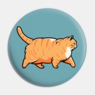 Chonky Oh Lawd He Comin Ginger Cat Pin