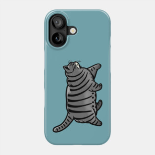 Chonky Oh Lawd He Comin Grey Tabby Cat Phone Case