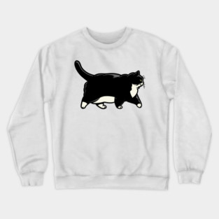 Chonky Oh Lawd He Comin Tuxedo Cat Crewneck Sweatshirt