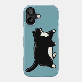 Chonky Oh Lawd He Comin Tuxedo Cat Phone Case