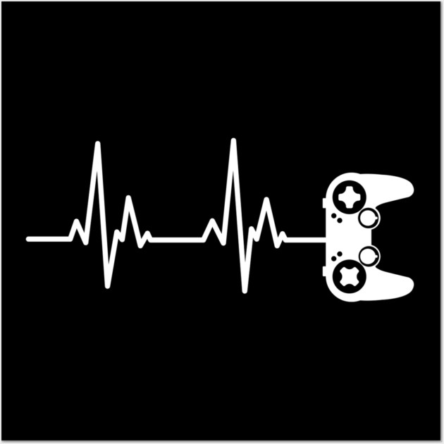 Gamer Heartbeat 2 Wall Art by UrbanLifeApparel