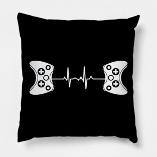 2 controllers Gamer Heartbeat Pillow