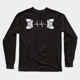 2 controllers Gamer Heartbeat Long Sleeve T-Shirt