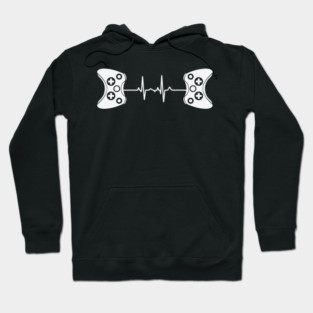 2 controllers Gamer Heartbeat Hoodie