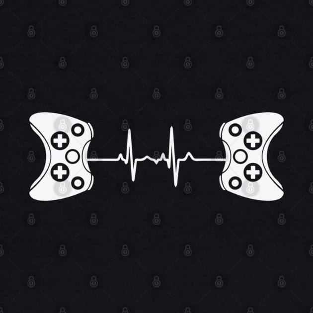 2 controllers Gamer Heartbeat by UrbanLifeApparel