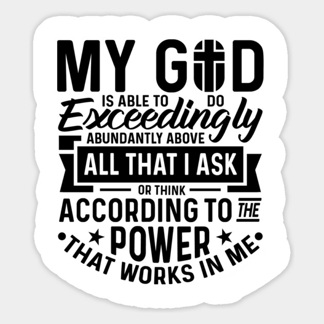 Exceedingly Abundantly Ephesians 3:20 Christian Faith Gift Magnet by Douglas's Store 3