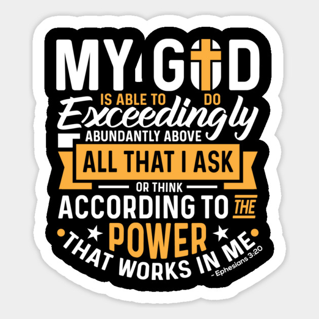 My God Is Able To Do Exceedingly Abundantly Christian Gift Magnet by Douglas's Store 3