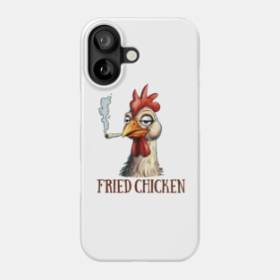 Cannabis Weed Lover 420 Chicken Smoking Stoned Fried Chicken Phone Case