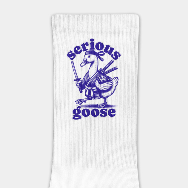 Vintage Serious Goose Design (Blue Variant) by Designed By Marty