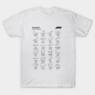 Formula 1 calendar 2025 T-Shirt