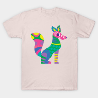 Vibrant Polka Dot Fox T-Shirt