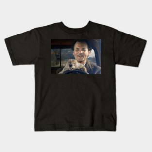 Bill Murray and Groundhog driving - Funny Gift idea for Bill Murray and Groundhog Day Movie Lovers, Fans for Birthday, Christmas or any Occasion, Anniversary, Mother's Day, Father's Day, for Man, Women, Kids, Mom, Dad, Daughter, Son, Kids T-Shirt