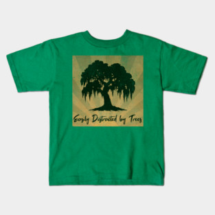 Easily Distracted by Trees – Vintage Nature Lover Design Kids T-Shirt
