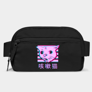 coughing cat meme vaporwave Bag