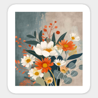 Wildflower - Vintage Floral Botanical Baga Sticker