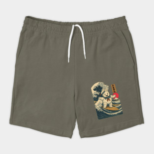 Japan-Marshmallow-Surfing-In The Great-Wave-Off-Nakagama Shorts
