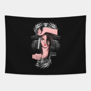 Katana Girl Tapestry