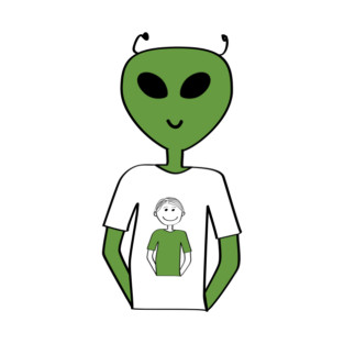 Alien Human T-shirt-T-shirt (short hair) T-Shirt