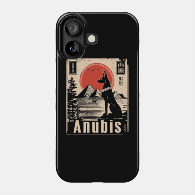 Ancient Egypt Anubis - Vintage Japanese-Inspired Mythology Art Phone Case by TuncGK