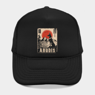 Ancient Egypt Anubis - Vintage Japanese-Inspired Mythology Art Hat