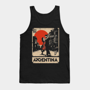 Vintage Argentina Tango - Japanese-Inspired Travel Poster Art Tank Top