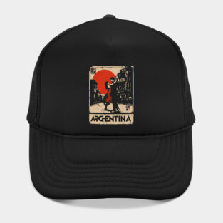 Vintage Argentina Tango - Japanese-Inspired Travel Poster Art Hat