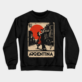 Vintage Argentina Tango - Japanese-Inspired Travel Poster Art Crewneck Sweatshirt