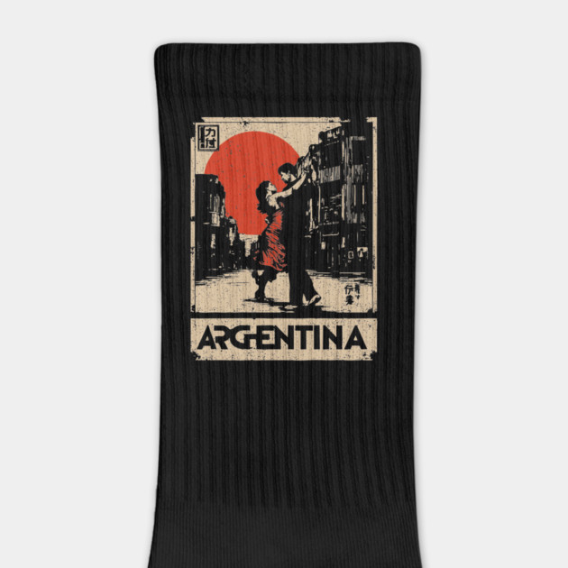 Vintage Argentina Tango - Japanese-Inspired Travel Poster Art by TuncGK