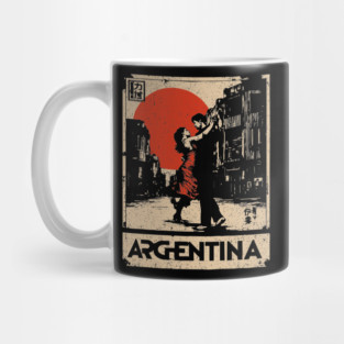 Vintage Argentina Tango - Japanese-Inspired Travel Poster Art Mug