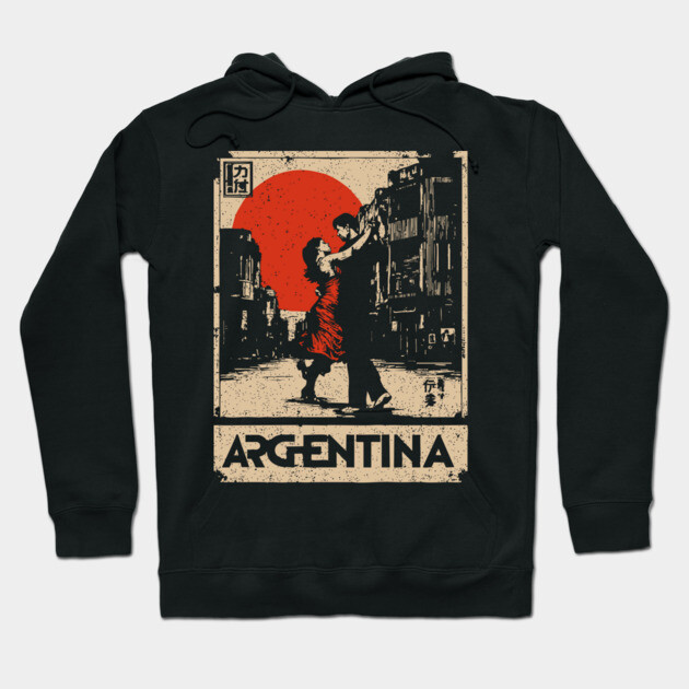 Vintage Argentina Tango - Japanese-Inspired Travel Poster Art Hoodie by TuncGK