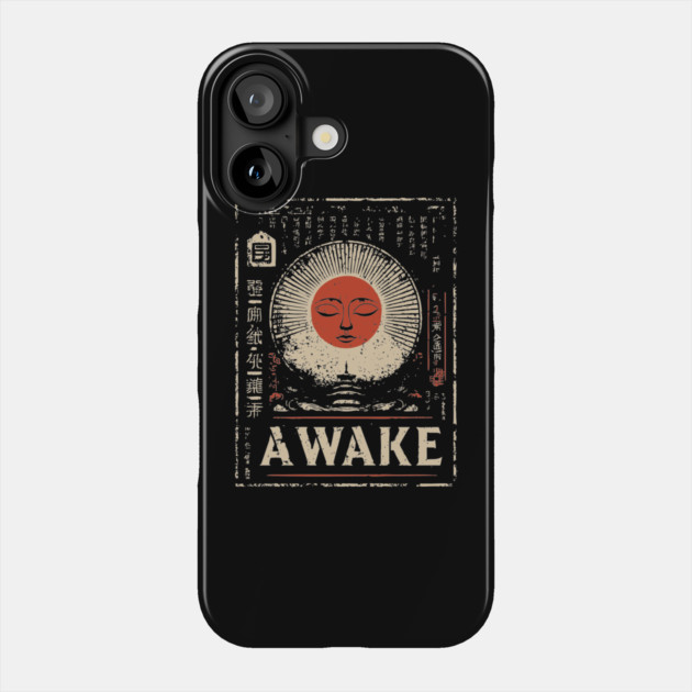 Awake Spiritual Mandala - Japanese Style Meditation Art Phone Case by TuncGK