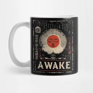 Awake Spiritual Mandala - Japanese Style Meditation Art Mug
