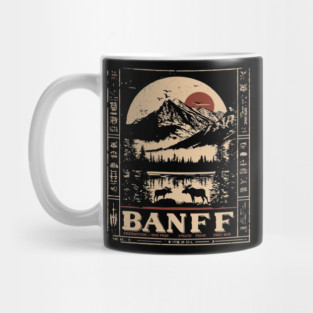 Banff National Park - Japanese-Inspired Mountain Landscape Art Mug