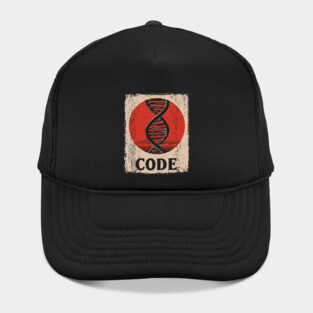 Code DNA - Vintage Japanese-Style Science Art Hat