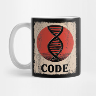 Code DNA - Vintage Japanese-Style Science Art Mug