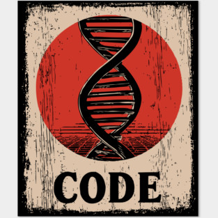 Code DNA - Vintage Japanese-Style Science Art Posters and Art