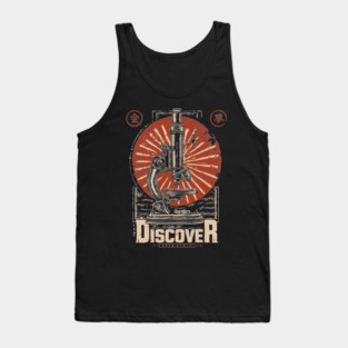 Discover Microscopic World - Vintage Japanese-Style Science Art Tank Top