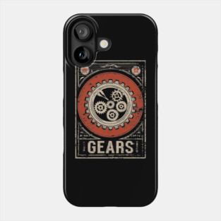 Industrial Gears - Vintage Japanese-Style Engineering Art Phone Case