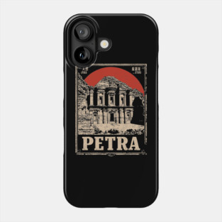 Petra Jordan - Vintage Japanese-Style Ancient Wonder Art Phone Case