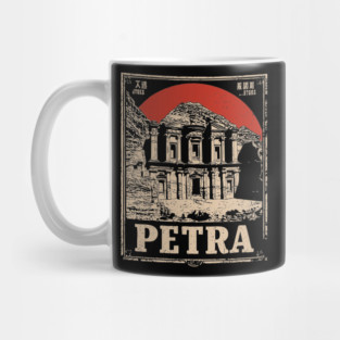 Petra Jordan - Vintage Japanese-Style Ancient Wonder Art Mug