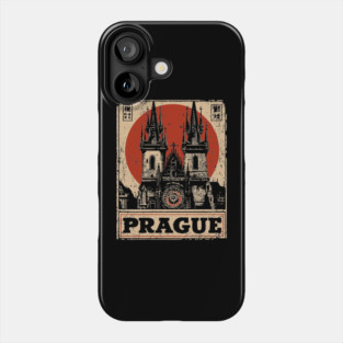 Prague Astronomical Clock - Vintage Japanese-Style Czech Travel Art Phone Case