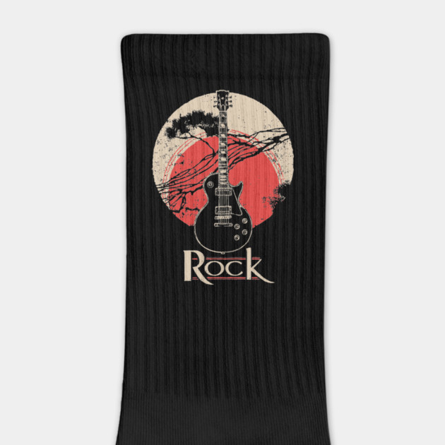 Rock Guitar - Vintage Japanese-Style Music Art by TuncGK