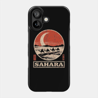Sahara Desert Caravan - Vintage Japanese-Style Travel Art Phone Case
