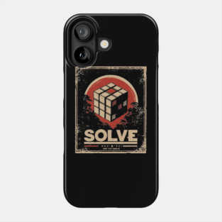 Solve Puzzle Cube - Vintage Japanese-Style Puzzle Art Phone Case