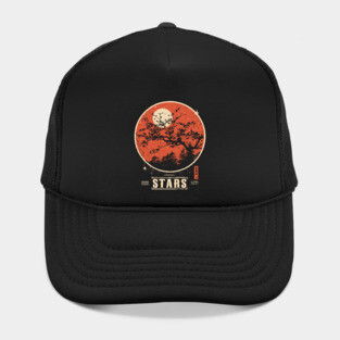 Cherry Blossom Stars - Vintage Japanese-Style Nature Art Hat